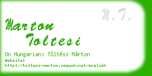 marton toltesi business card