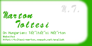 marton toltesi business card